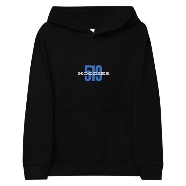 Kids 519Hoodies DTG Fleece Black Hoodie - Image 4