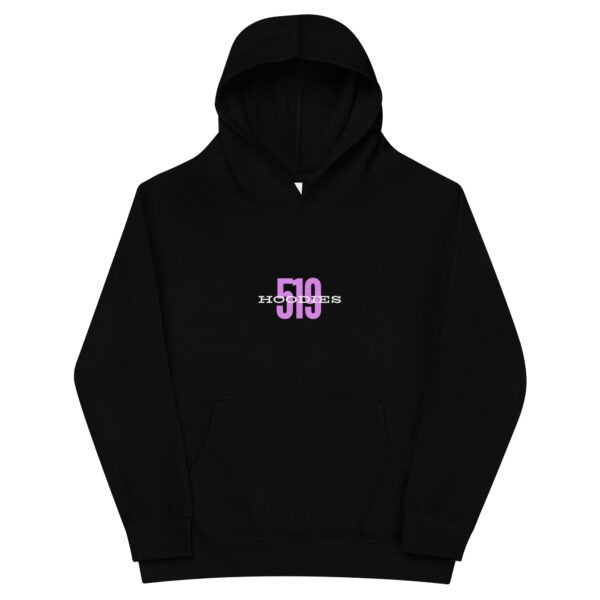 Girls 519Hoodies Black Fleece Hoodie - Image 4