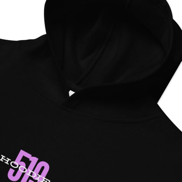 Girls 519Hoodies DTG Black Fleece Hoodie - Image 3