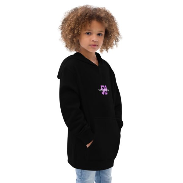 Girls 519Hoodies DTG Black Fleece Hoodie - Image 5