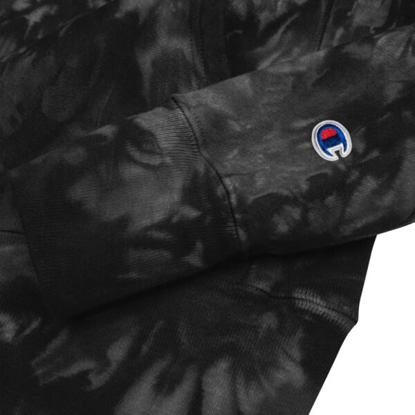 Champion tie-dye hoodie from 519Hoodies (Black) - Image 2