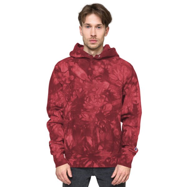 Champion tie-dye hoodie from 519Hoodies (Red) - Image 2