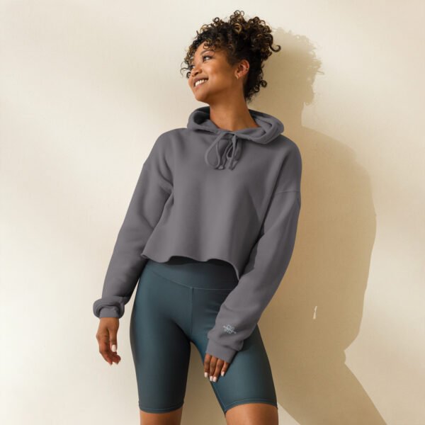 Storm Grey Crop Hoodie