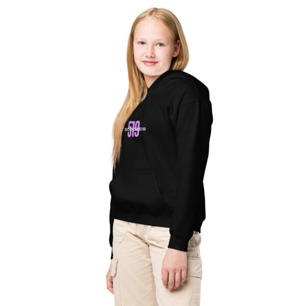 Girls 519Hoodies DTG Black Hoodie - Image 5