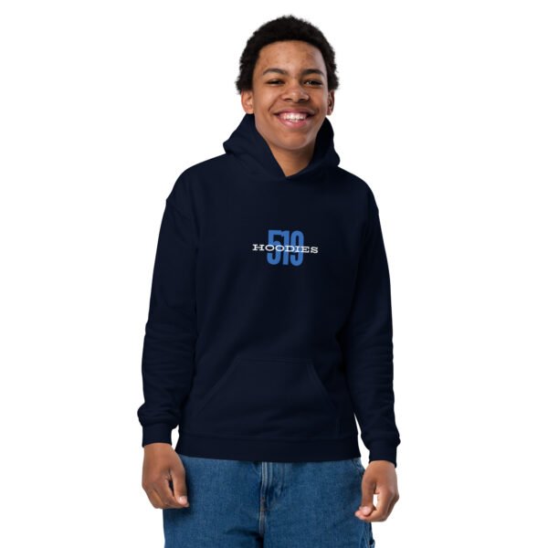 Boys 519Hoodies DTG Navy Blue Hoodie - Image 4