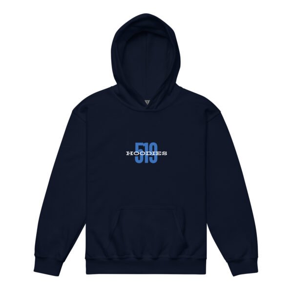 Boys 519Hoodies DTG Navy Blue Hoodie - Image 3