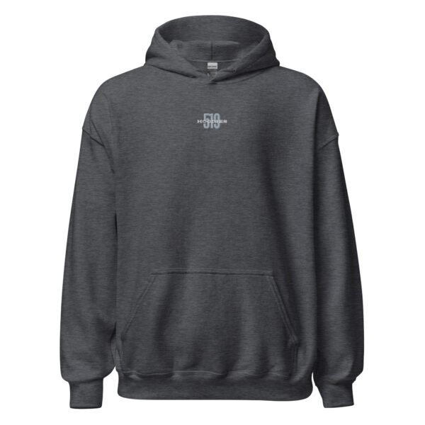 Grey and White logo on Various Hoodie Colors - Image 4