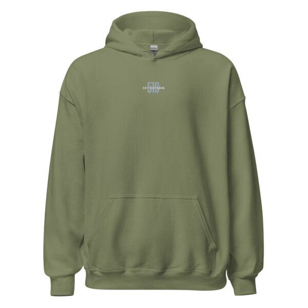 Grey and White logo on Various Hoodie Colors - Image 10